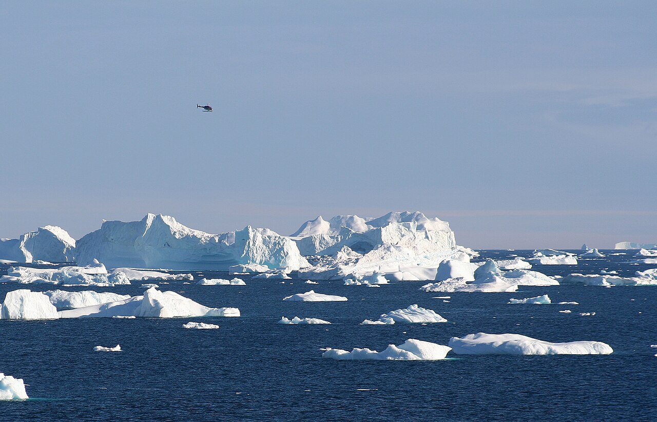 Helicopter in flight